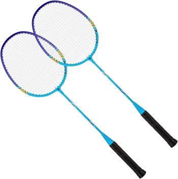 1Pair Shuttlecocks Racquet Light Weight Badminton Racket Set Professional Double Badminton Racquet for 2 Players Playing