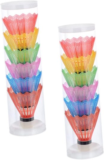 12Pcs Outdoor Badminton Shuttlecocks for Beginners Lightweight Plastic s Mixed Colors for Training and Exercise Activities