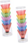 12Pcs Outdoor Badminton Shuttlecocks for Beginners Lightweight Plastic s Mixed Colors for Training and Exercise Activities