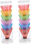 12Pcs Plastic Badminton Shuttlecocks Durable Sports s for Practice and Fun Lightweight and Elastic for Easy Carrying for Badminton Enthusiasts