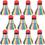 11Pcs Badminton Shuttlecocks, Badminton Balls Badminton s Colorful Shuttlecocks Rainbow Ball Badminton for Sports Training Activities Rainbow s Rainbow