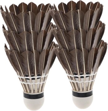 6Pcs Beginner Badminton Shuttlecocks Durable Outdoor Sports s for Amateurs and Made Duck Plume for Training and Fun Activities